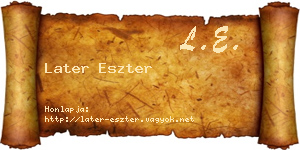 Later Eszter névjegykártya